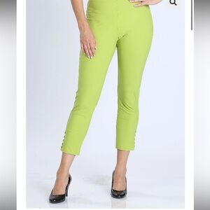 IC By Connie K Lime Green Cropped Pants